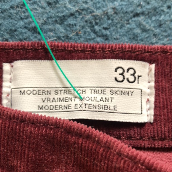 red corduroy jeans - Picture 2 of 3